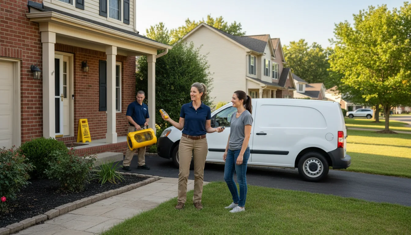 Residential water damage restoration in Villanova, PA